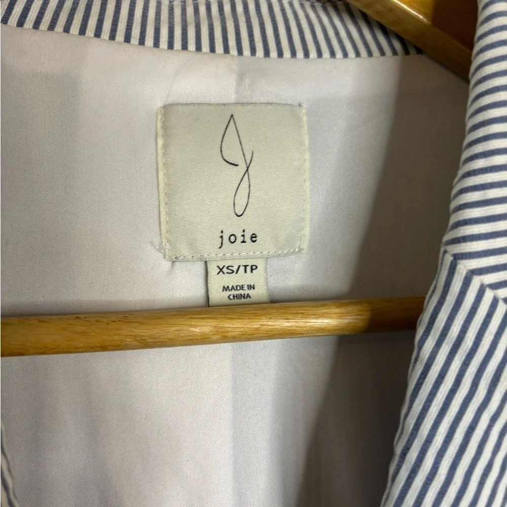 Joie Seersucker Striped Longline Blazer
